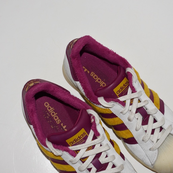 Adidas Superstar White Power Berry Gold Sneakers - Picture 7 of 9